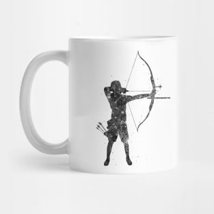 Archery man black and white Mug